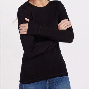 Black Woolx Merino Wool Long Sleeve Top